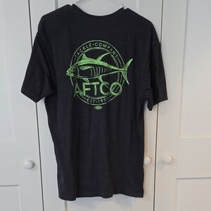 AFTCO Dark Gray Tee with Subtle Logo